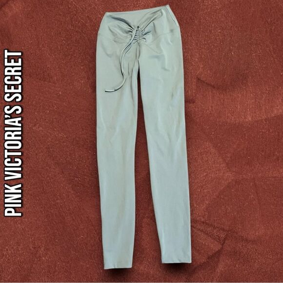 Preowned PINK Victoria’s Secret Ruched High-Waist Leggings - Size Small - Picture 1 of 7